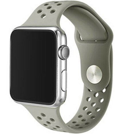 Curea iUni compatibila cu Apple Watch 1/2/3/4/5/6/7, 42mm, Silicon Sport, Grey